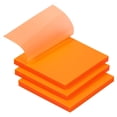 thumbnail image 1 of JAM Paper Transparent Sticky Note Pad, Orange, 3 x 3, 300 Sheets/Pack, 1 of 5