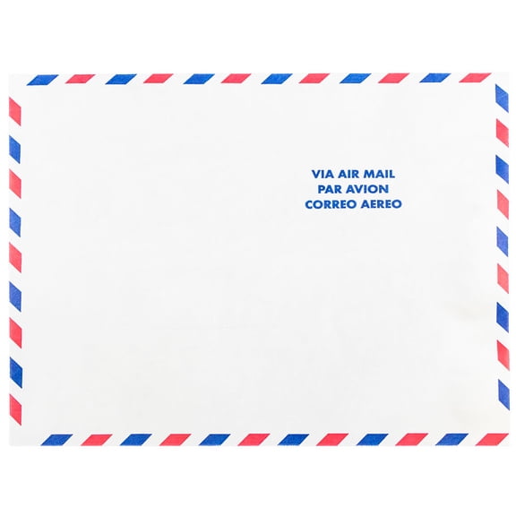 JAM Paper Tyvek Tear-Proof Open End Catalog Envelopes, 10 x 13, White Airmail, 25/Pack