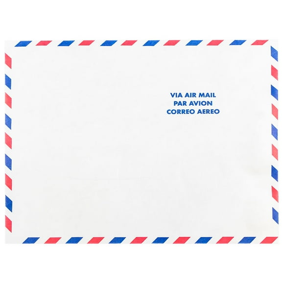 JAM Paper Tyvek Tear-Proof Open End Catalog Envelopes, 10 x 13, White Airmail, 500/Pack