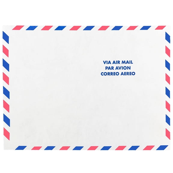 JAM Paper Tyvek Tear-Proof Open End Catalog Envelopes, 9 x 12, White Airmail, 25 per Pack