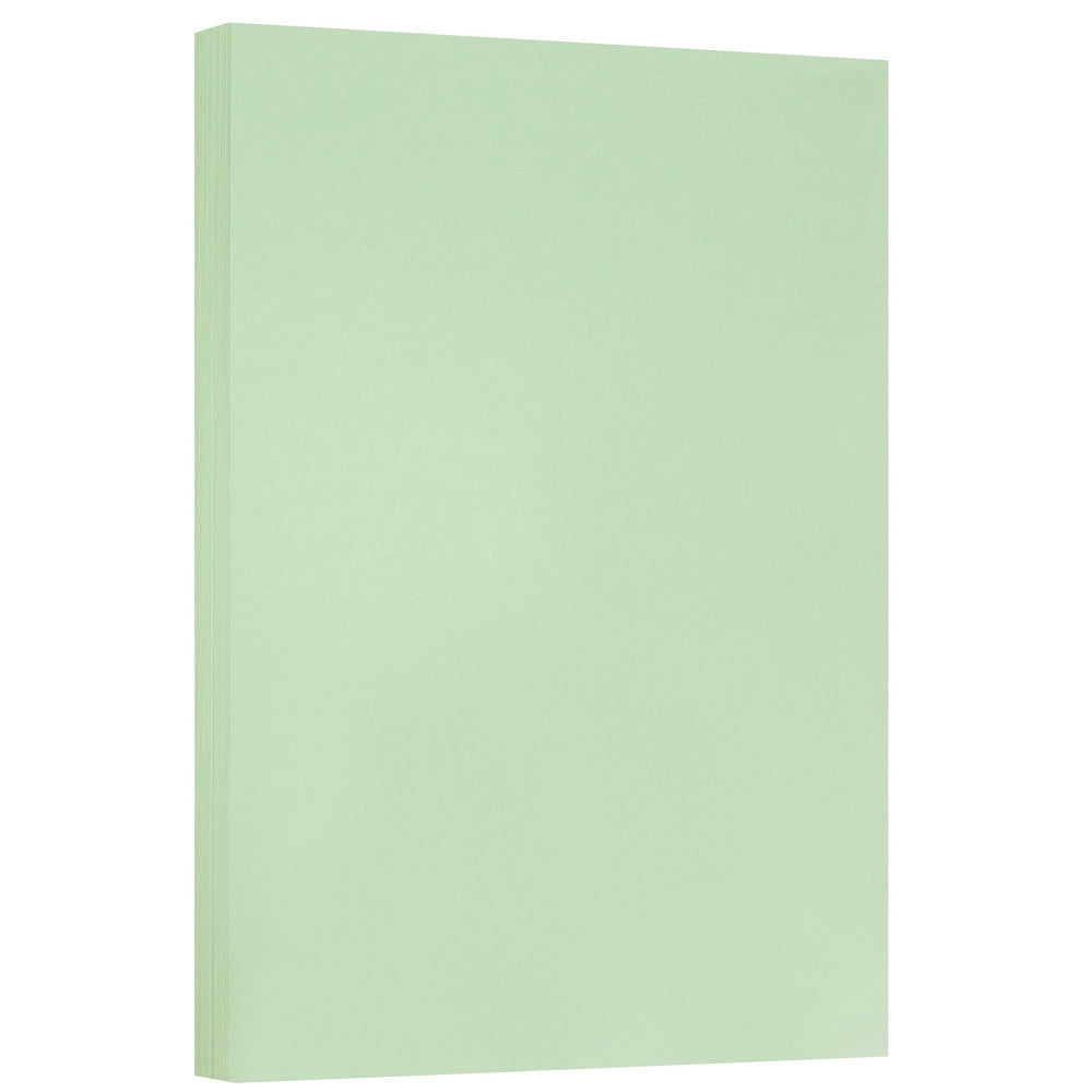 JAM Paper Vellum Bristol 67lb Cardstock, 11 x 17 Ledger Size Coverstock, Green, 50 Tabloid Sheets/Pack