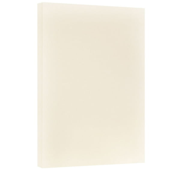 JAM Paper Vellum Bristol 67lb Cardstock, 11 x 17 Ledger Size, Crme White, 50/Pack