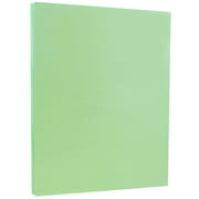 JAM Paper Vellum Bristol Cardstock, 8 1/2 x 11, 67lb Green, 50 per Pack