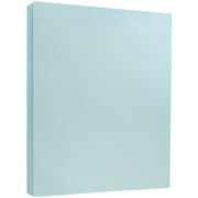 JAM Paper Vellum Bristol Cardstock, 100lb, 8 1/2 x 11, Blue, 50/Pack