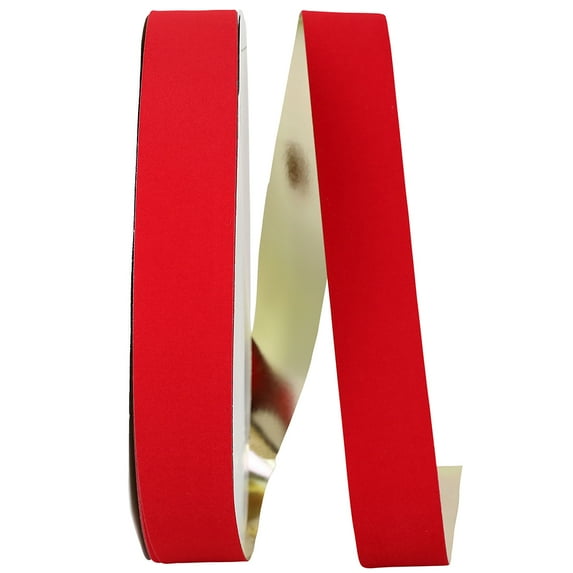 JAM Paper Velvet Christmas Medium Red Nylon Ribbon, 100yd x 1.37in, 1/Pack