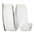 thumbnail image 1 of JAM Paper Velvet Plush Tissue Backed Wired Edge Ribbon, White, 2.5in x 10yd, 1/ per Pack, 1 of 1