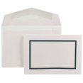 thumbnail image 1 of JAM Paper® Wedding Invitation Set, Small, Bold Border Set, Navy Blue Card with White Envelope, 100/pack, 1 of 5