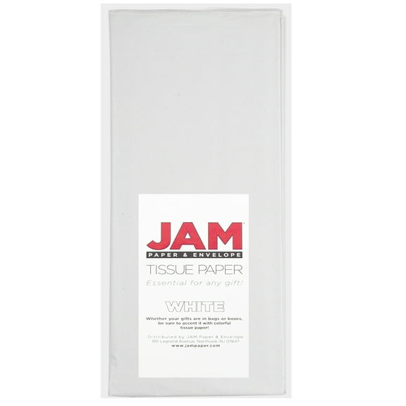 JAM Paper White Paper Gift Wrap Tissues, (20 Count)