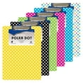 thumbnail image 1 of JAM Paperboard Clipboards with Metal Clip, 9 x 12.5, Assorted Polka Dot, 6/Pack, 1 of 4