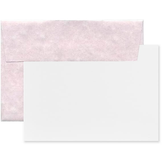 JAM® Personal Stationery Sets, A1 4 bar, 3 5/8 x 5 1/8, Parchment Recycled Orchid Purple, 25/pack