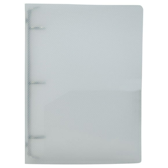JAM Plastic 1 in Mini Binder, 3 Metal Rings, Clear, 1/Pack