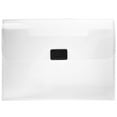 thumbnail image 1 of JAM Plastic Buckle Portfolio, 9.5x13.25x1.1, 1/Pack, Clear, 1 of 5