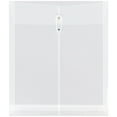 thumbnail image 1 of JAM Plastic Envelopes, 9.8x11.8, 12/Pack, Clear, Button String, Letter Open End, 1 of 4