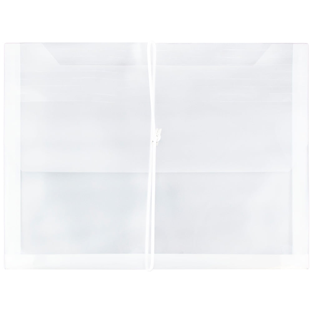 Black Hook & Loop Plastic Envelope - 9 3/4 x 13 2 Expansion - JAM Paper