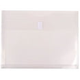 thumbnail image 1 of JAM Plastic Hook and Loop Envelopes, 9.8" x 13" x 1", 12 Per Pack, Clear, 1 Inch Expansion, 1 of 3