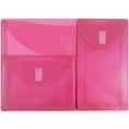 thumbnail image 1 of JAM Plastic Multi, Pocket Envelope, Pink, 1/Pack, Hook & Loop, 9.8x13, 1 of 4