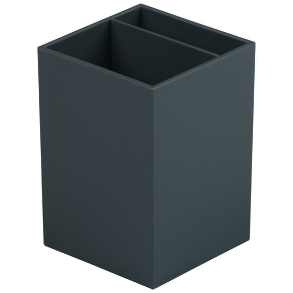 JAM Plastic Pen Holder, Grey, Desktop Pencil Cup Sold Individually