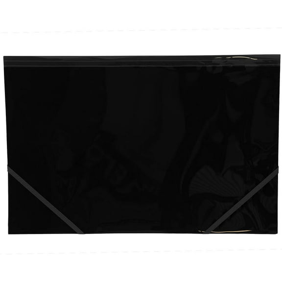 JAM Plastic Portfolio, Legal Booklet, 9 7/8 x 15 1/4, Black, 1/Pack