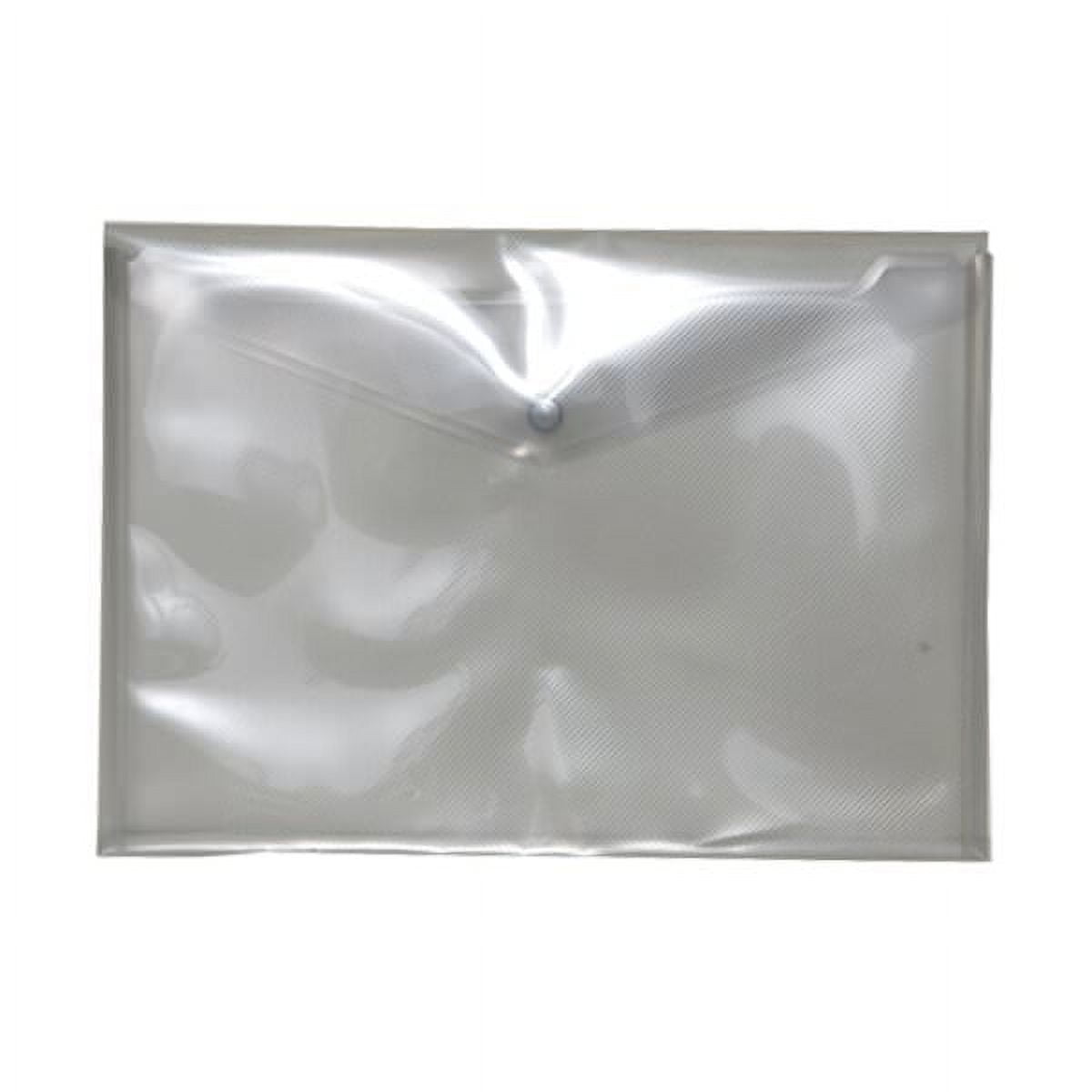 JAM Plastic Snap Envelopes, 9.8x13, 12/Pack, Grey