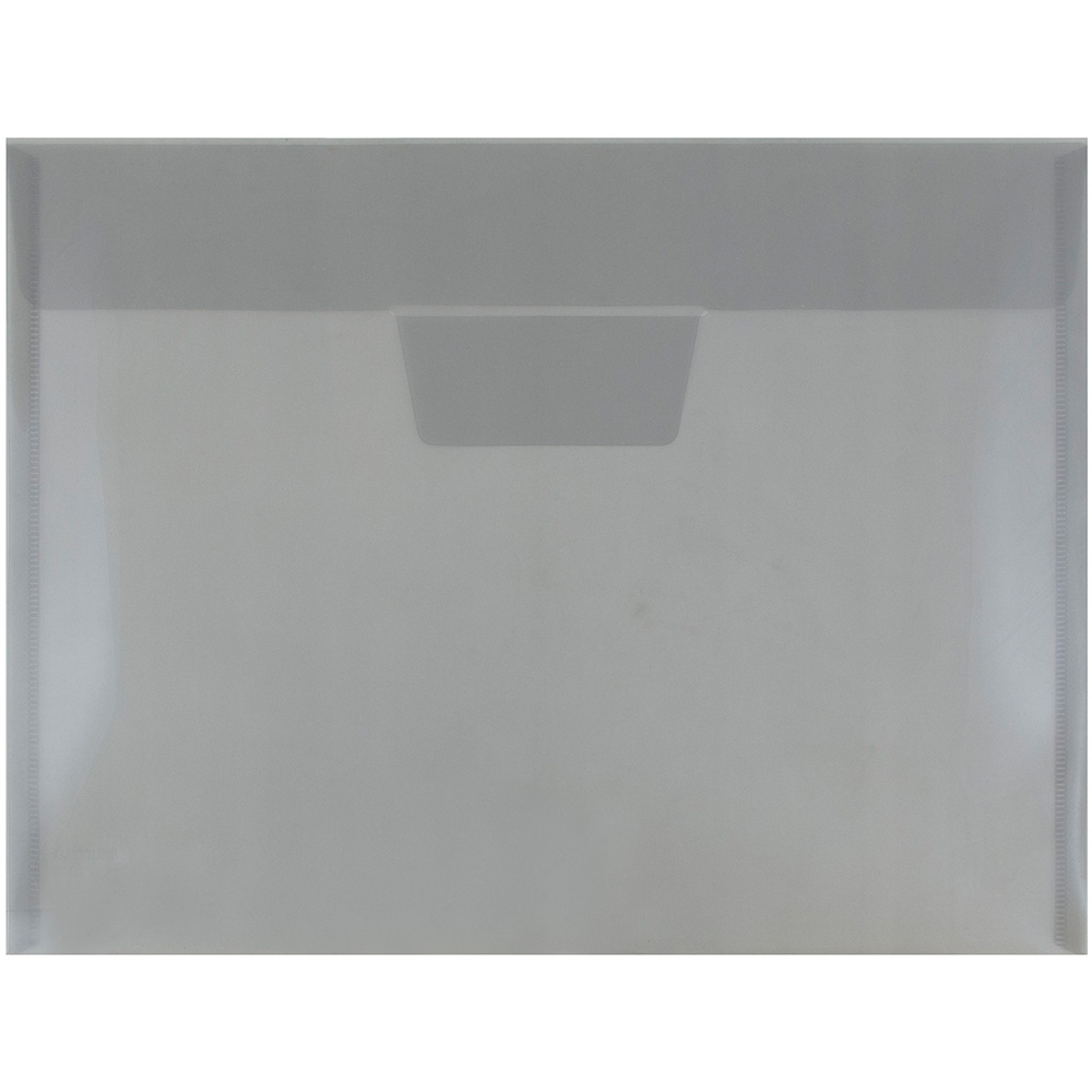 JAM Plastic Tuck Flap Envelopes, 8.9x12, 12/Pack, Grey, Letter Booklet