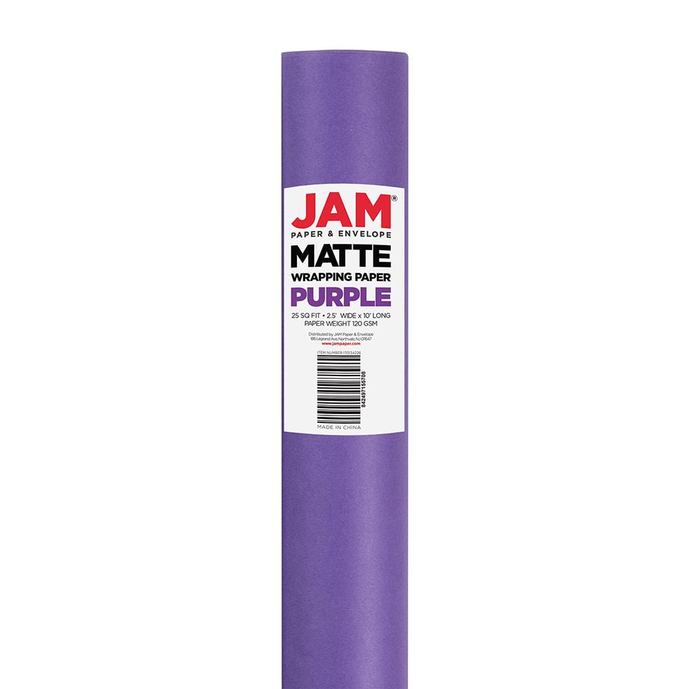 JAM Paper Gift Wrap Matte Wrapping Paper 25 Sq. Ft Matte Silver Foil  277315968