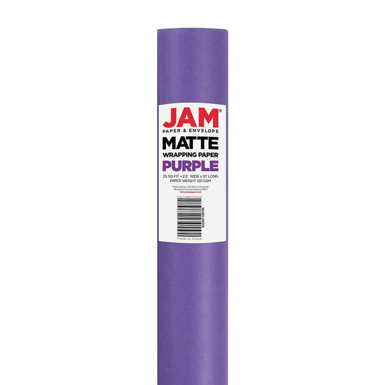 Jam Paper Wrapping Paper - 25 Sq ft. - Solid Matte Silver - Sold Individually