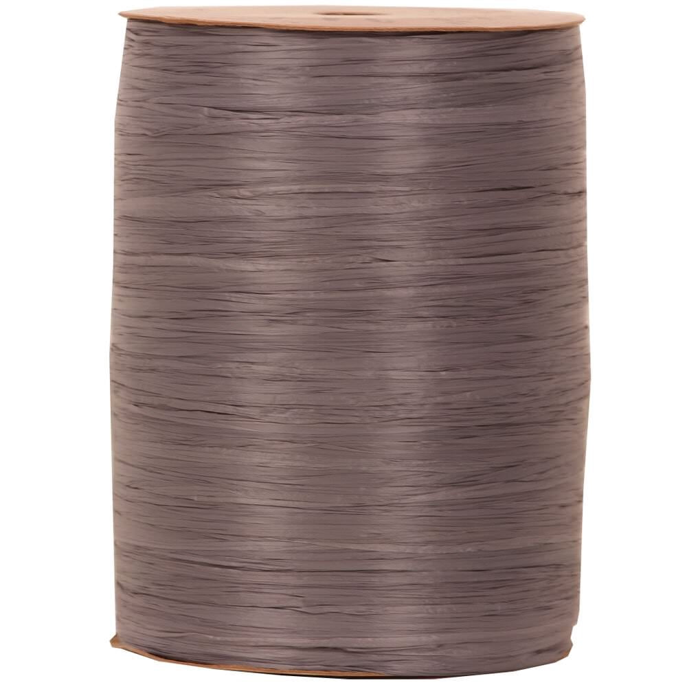JAM Raffia Ribbon, 100 Yards, Dark Grey, 1/Pack