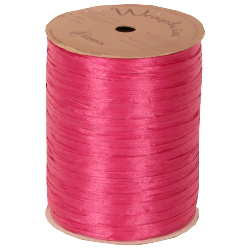 JAM Raffia Ribbon, 100 Yards, Fuchsia Pink, 1/Pack