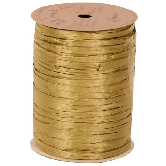 JAM Raffia Ribbon, 100 Yards, Gold, 1/Pack