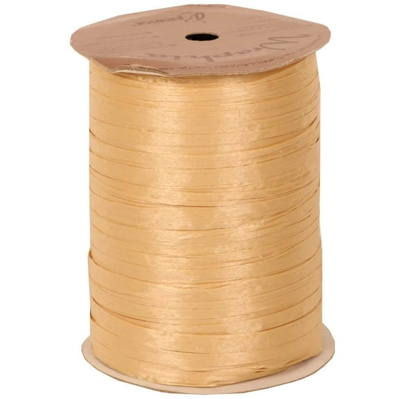 JAM Raffia Ribbon, 100 Yards, Oatmeal Brown, 1/Pack
