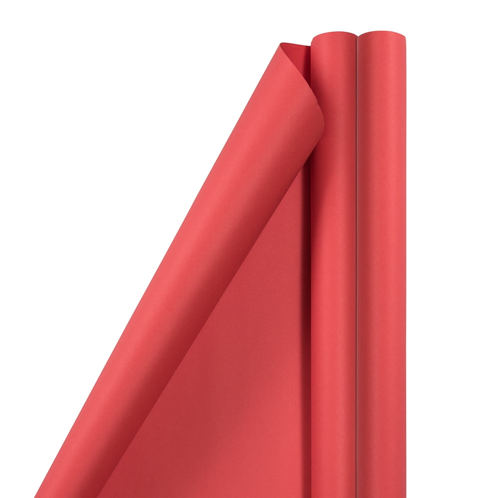 JAM Red Paper Matte Gift Wrap Papers, (2 Rolls) 25.5 sq ft. - Walmart.com