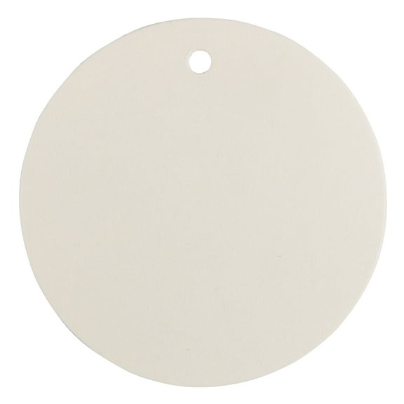 JAM Small Circle White Paper Gift Tags, 2" x 2" x 2" (20 Count)