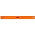 thumbnail image 1 of JAM Paper Stainless Steel Orange Metallic Ruler, 12 in, Cork Backing, 12/Pack, 1 of 3