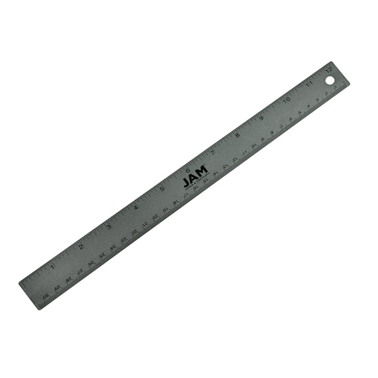 2pcs Stainless Steel Rulers Non-Skid Backing 18 24 Metric Metal Ruler
