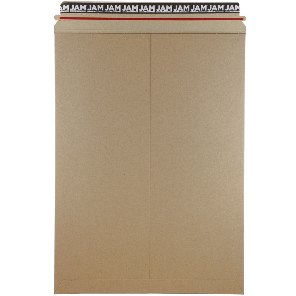 JAM Stay-Flat Photo Mailer Envelopes with Peel & Seal Closure, 13 x 18, Brown Kraft, Sold Individually
