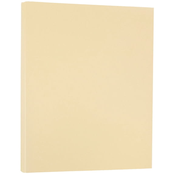 JAM Translucent Vellum 30lb Paper, 8.5 x 11, Spring Ochre/Peach, 100 Sheets/Pack