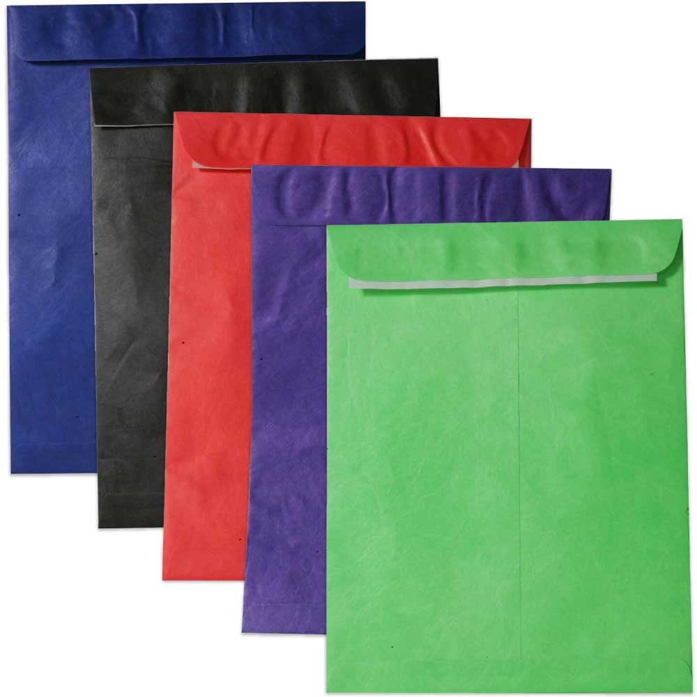 JAM Tyvek Envelopes, Assorted Colors, 25/Pack