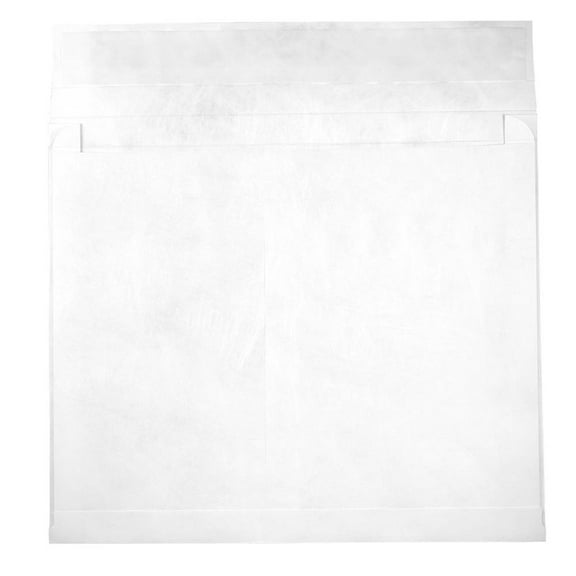 JAM Tyvek Expandable Booklet Envelopes with Peel & Seal Closure, 12 x 16 x 2, White, 100/Pack