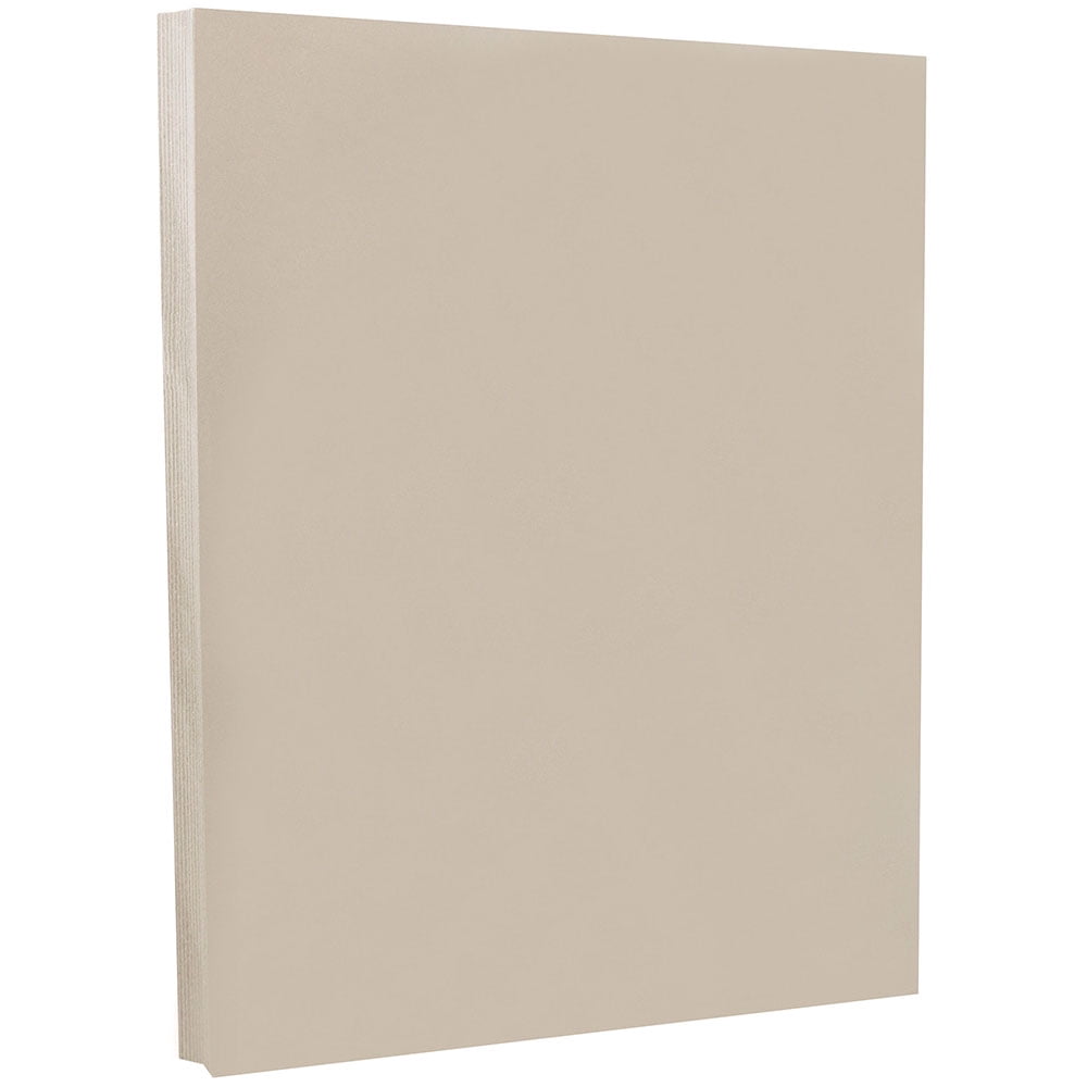 JAM Vellum Bristol Cardstock, 8.5x11, 50/Pack, 67lb Grey