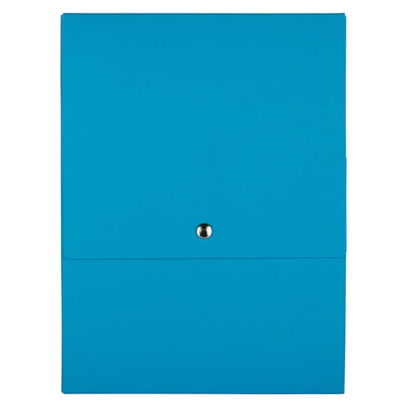 JAM Vertical Snap Portfolio, 12.1x9x.5, 1/Pack, Blue Kraft