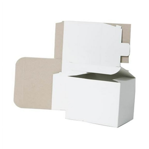 JAM White Cardstock Gift Boxes, 5" x 5"