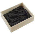 thumbnail image 1 of JAM Wood Clothespins, Black, 50/Pack, Medium 1 1/8 Inch Clips, 1 of 3