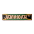 thumbnail image 1 of JAMAICAN FLAG Vintage Plastic Street Sign jamaica national nation pride country | Indoor/Outdoor |  30" Wide, 1 of 4