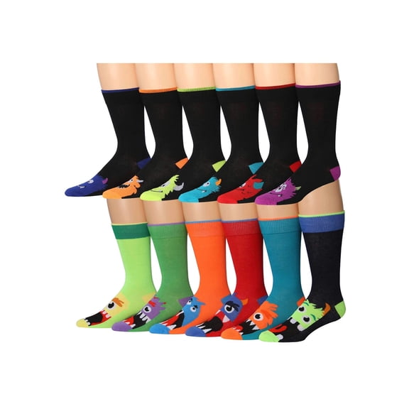 JAMES FIALLO 12-Pack Mens Fashion Socks – Comfortable & Stylish for Daily Wear