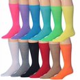 thumbnail image 1 of JAMES FIALLO Mens Gift-Ready Novelty Crew Socks – Colorful Multipack with Trendy Designs (12 Pairs), 1 of 5