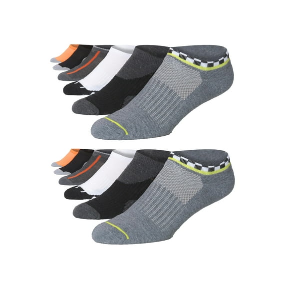 JAMES FIALLO Men's Moisture-Wicking Sports Ankle Socks for Men, Multipack (12 Pack)