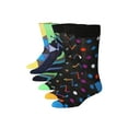 thumbnail image 1 of JAMES FIALLO Men's Everyday Novelty Crew Socks – Fun and Comfortable Polyester Blend (6 Pack), 1 of 6