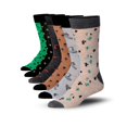 thumbnail image 1 of JAMES FIALLO Men's Fashion Socks Multipack – Colorful Polyester Blend Crew Length (6 Pairs), 1 of 6