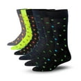 thumbnail image 1 of JAMES FIALLO Men's Fun Monster Crew Socks 6-Pack - Colorful Polyester Blend Novelty Socks, 1 of 6