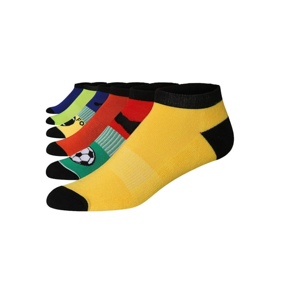 JAMES FIALLO Men's Breathable Athletic Socks for Men, Modern Design Collection (6 Pairs)